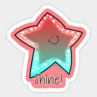 Shine! (Coral) Sticker